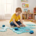 vaikiskas-kilimelis-puzzle-su-trasa-ir-masinelemis-juros-pasaulis