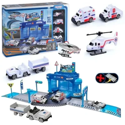 policijos-stotis-vaikams-su-automobiliukais-ir-sraigtasparniu