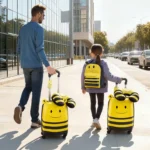 vaikiskas-lagaminu-rinkinys-su-kuprine-ir-pagalvele-bitutes-dizainas-5-daliu