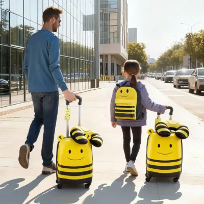 vaikiskas-lagaminu-rinkinys-su-kuprine-ir-pagalvele-bitutes-dizainas-5-daliu