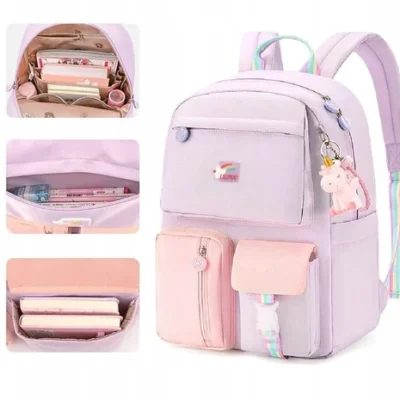 mokykline-kuprine-mergaitems-su-vienaragio-pakabuku-violetine