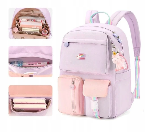 mokykline-kuprine-mergaitems-su-vienaragio-pakabuku-violetine mokykline-kuprine-mergaitems-su-vienaragio-pakabuku-violetine