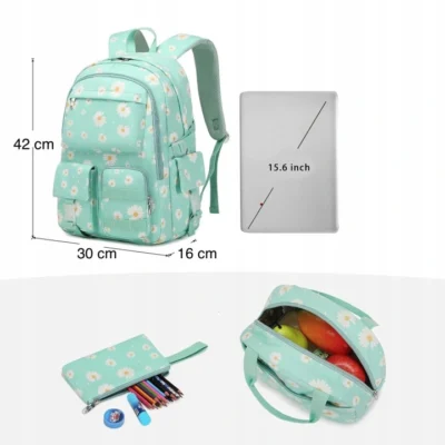 mokykline-kuprine-mergaitems-su-penalu-ir-pietu-krepsiu-7in1-zalia