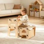 medinis-reguliuojamas-montessori-virtuves-bokstelis-su-stalo-ir-kedutes-funkcija