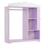 vaikiska-drabuziu-spinta-su-veidrodziu-ir-lentynomis-violetine