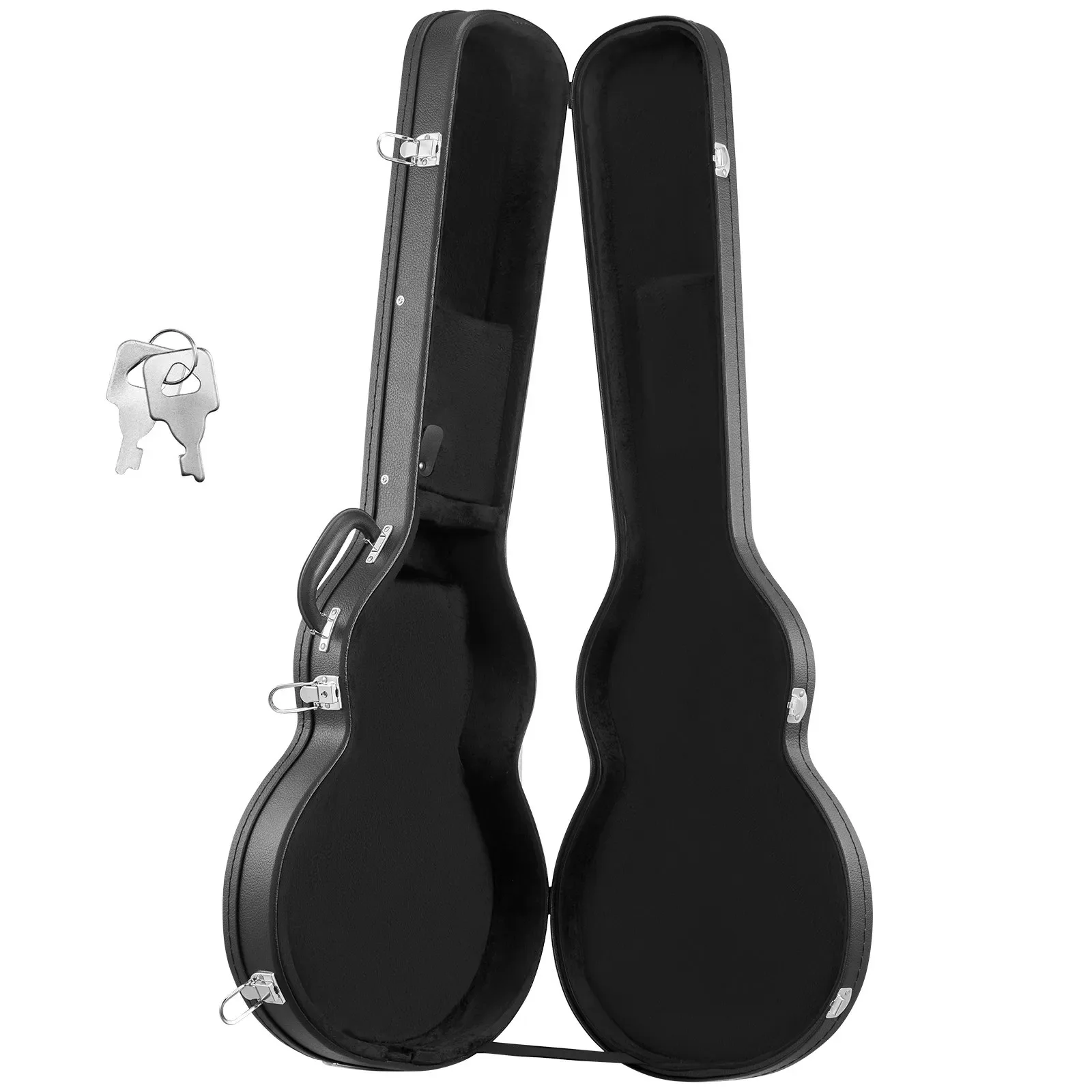kietas-deklas-les-paul-tipo-elektrinei-gitarai-su-uzraktu-juodas kietas-deklas-les-paul-tipo-elektrinei-gitarai-su-uzraktu-juodas