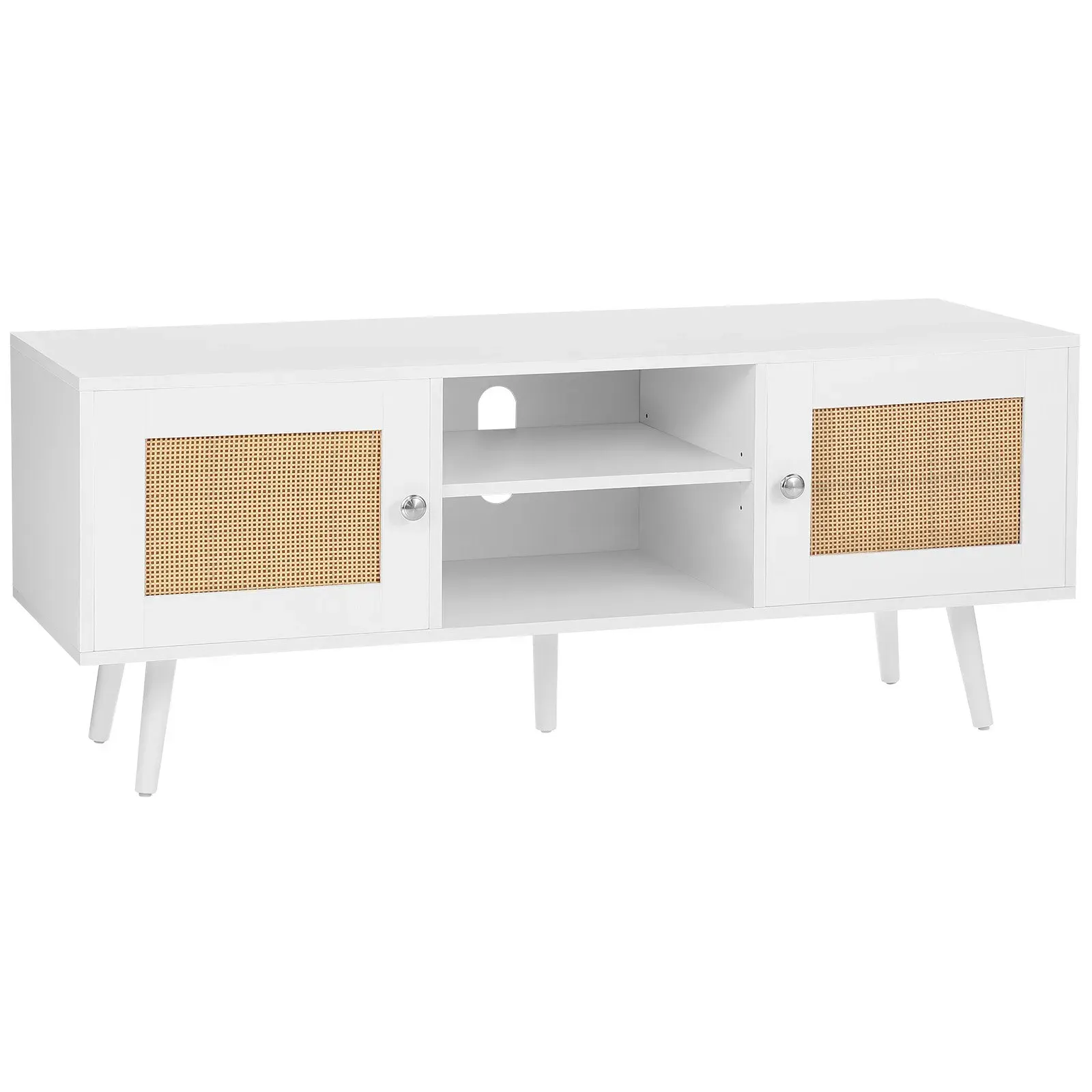 tv-spintele-su-rotango-durelemis-ir-reguliuojama-lentyna-120-cm-balta tv-spintele-su-rotango-durelemis-ir-reguliuojama-lentyna-120-cm-balta