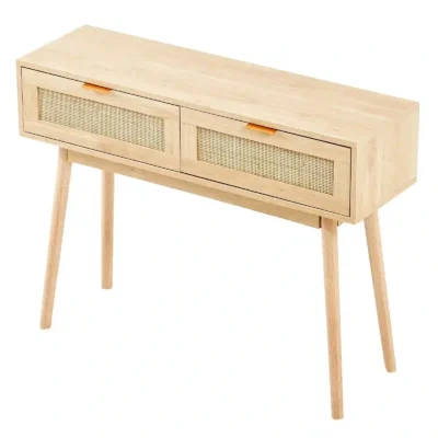 konsolinis-staliukas-su-2-stalciais-ir-rotango-durelemis-100-cm-naturalios-medienos-spalvos