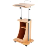 lektoriaus-stovas-su-reguliuojamu-auksciu-ir-ratukais-523-x-40-cm-rudas