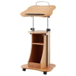 lektoriaus-stovas-su-reguliuojamu-auksciu-ir-ratukais-523-x-40-cm-rudas
