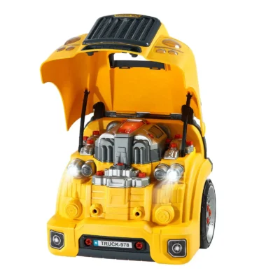 vaikiskas-automobilio-variklio-remonto-rinkinys-60-daliu-su-sviesomis-ir-garsais-3-m-geltonas