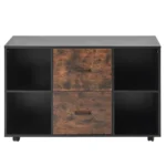 mobili-daiktu-laikymo-spintele-su-ratukais-2-stalciais-100-x-40-x-66-cm-juoda