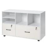 mobili-daiktu-laikymo-spintele-su-ratukais-2-uzrakinamais-stalciais-108-x-40-x-732-cm-balta
