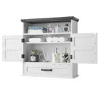 pakabinama-spintele-su-2-durimis-stalciumi-ir-reguliuojama-lentyna-61-x-23-x-637-cm-balta
