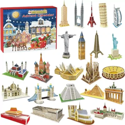 advento-kalendorius-vaikams-su-24-mini-3d-delionemis-pasaulio-pastatu-tematika