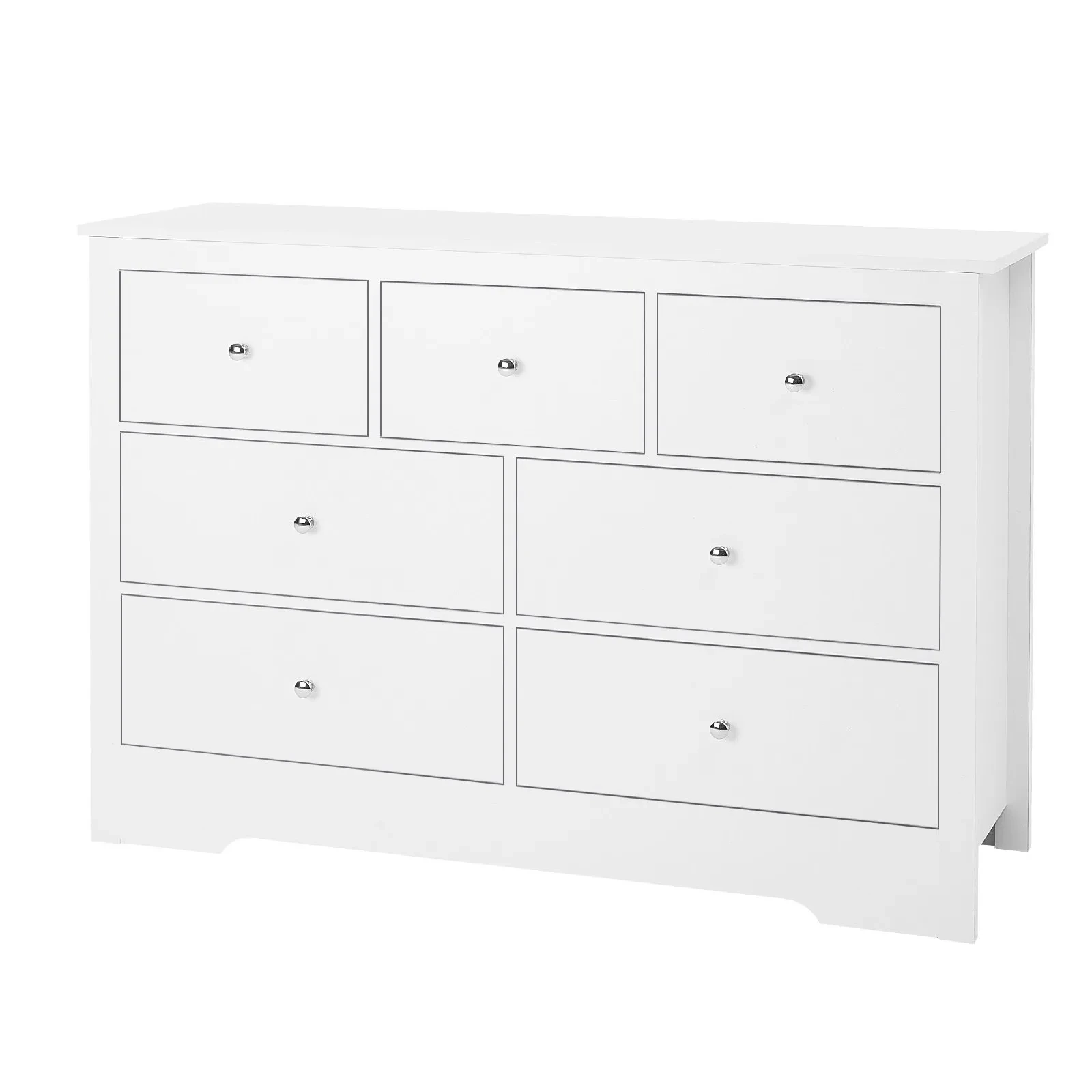 komoda-su-7-stalciais-40-x-1199-x-813-cm-balta komoda-su-7-stalciais-40-x-1199-x-813-cm-balta