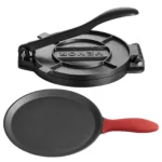 ketaus-tortiliju-presas-25-cm-su-keptuve-ir-100-kepimo-popieriaus-lapu