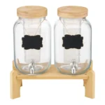 stiklinis-gerimu-dozatorius-su-mediniu-stovu-2-x-38-l