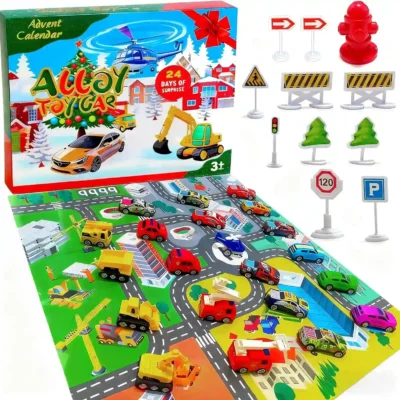 advento-kalendorius-vaikams-su-zaislinemis-transporto-priemonemis-21-automobilis-ir-11-priedu